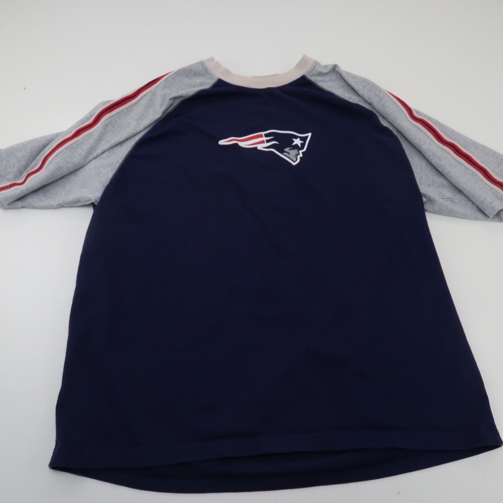Vintage Reebok New England Patriots shirt 3/4 sleeve size 2XL Navy Blue